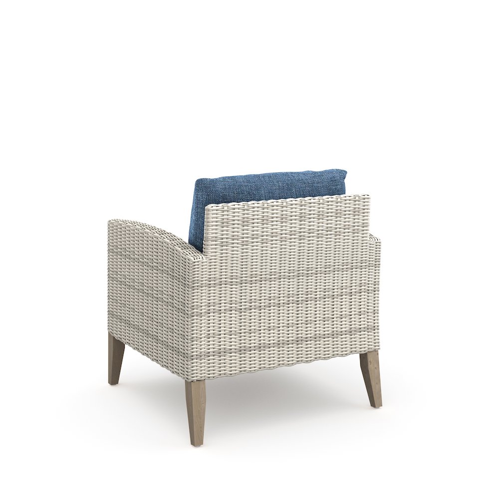 Carezza 6-Piece Wood Patio Conversation Set, Blue. Picture 6