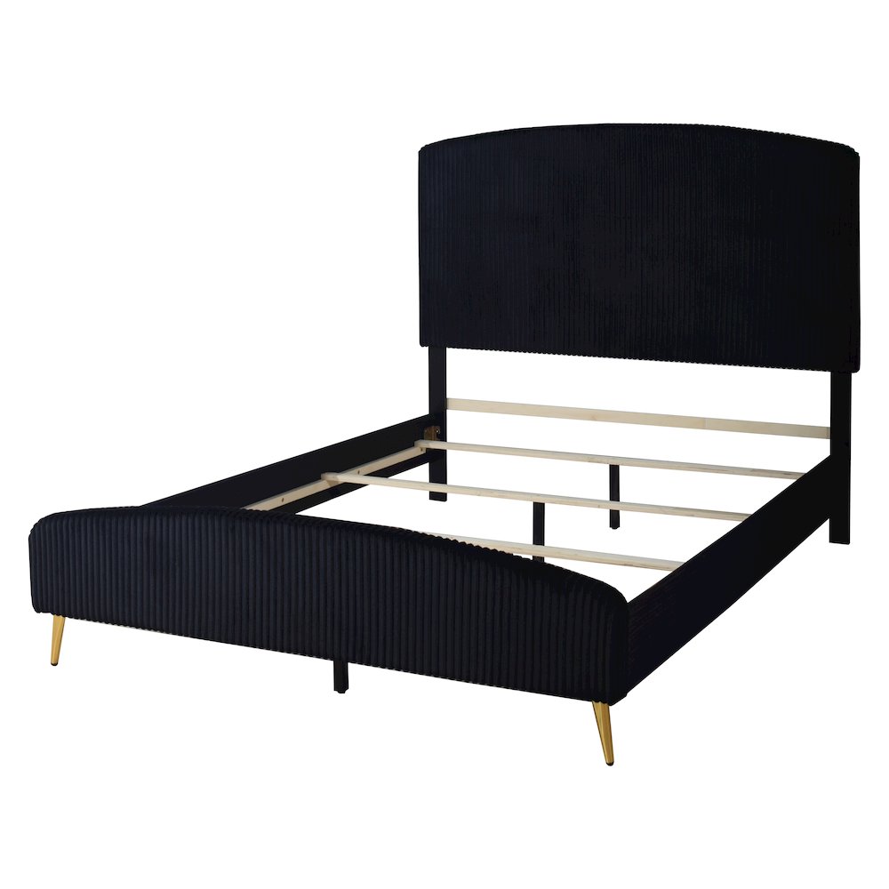 Kailani Wood Queen Bed, Black. Picture 5