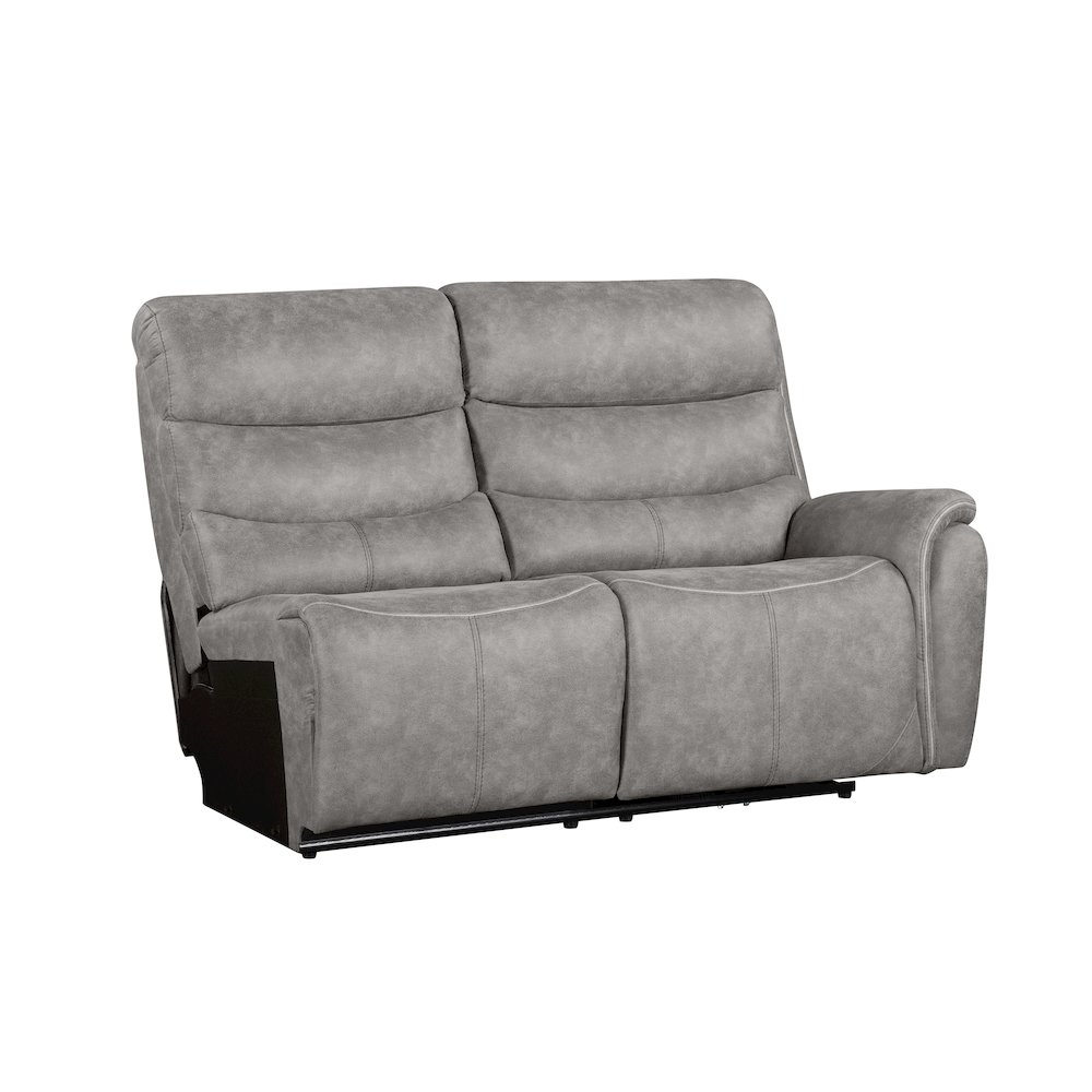 Kamari 3-Piece Polyester Fabric Power Sectional Set, Gray. Picture 1