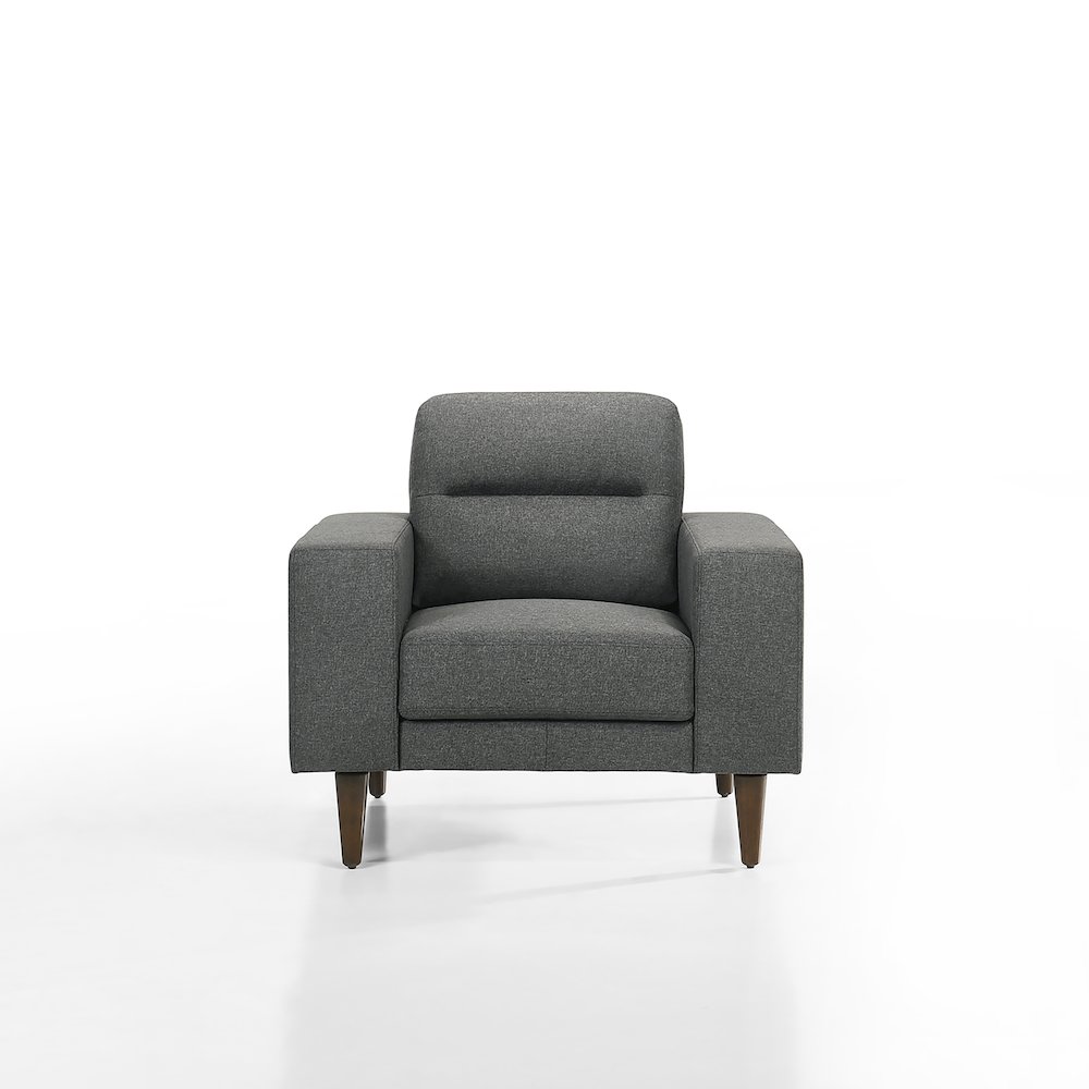 Vale 2-Piece Polyester Fabric Sofa and Chair Set, Gray. Picture 9