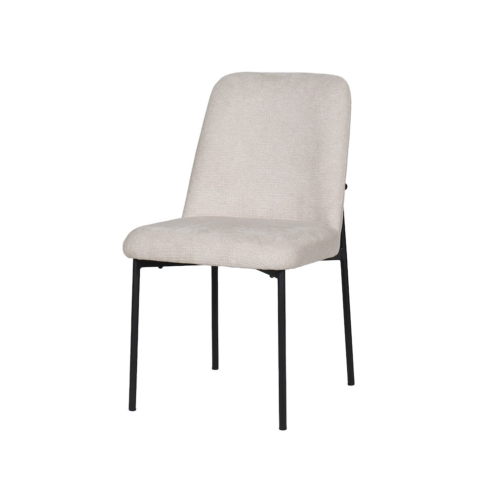 Erik Metal & Fabric Side Chair (Set of 2), Beige. Picture 2
