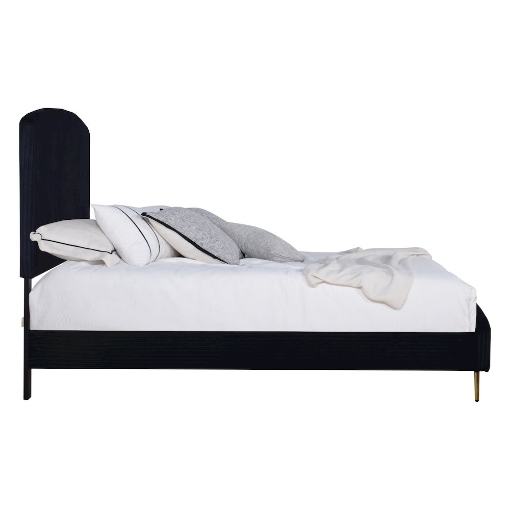 Kailani Wood Queen Bed, Black. Picture 7