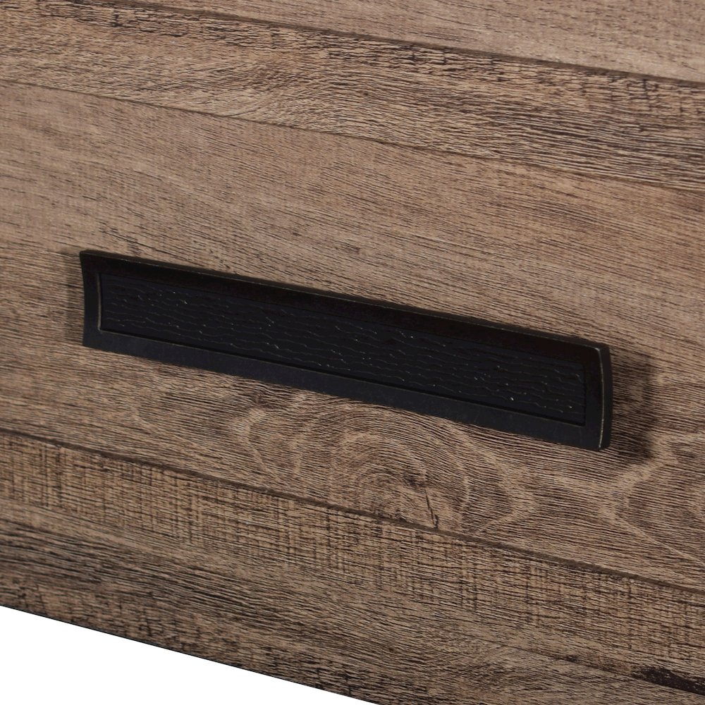 Coventry Hall Wood 5-Drawer Chest in Pecan. Picture 4