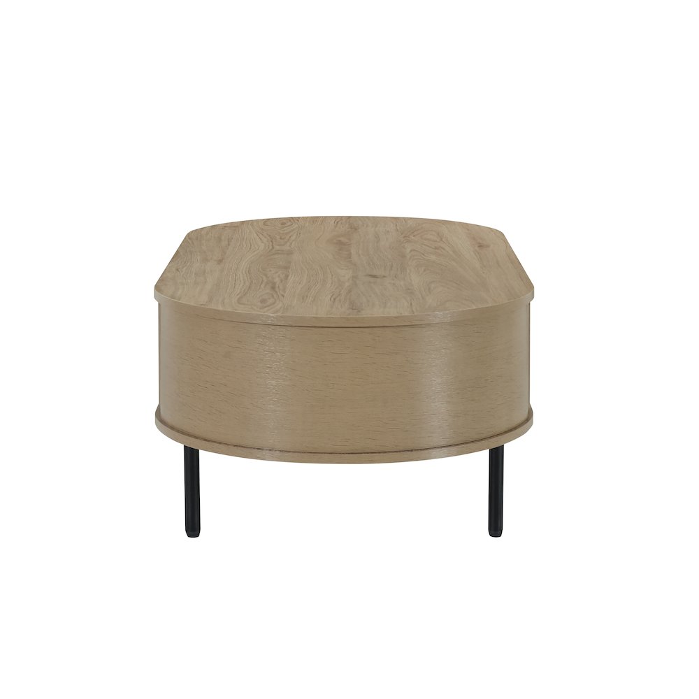 Brax 47.25 in. Natural Oval Wood Coffee Table. Picture 3