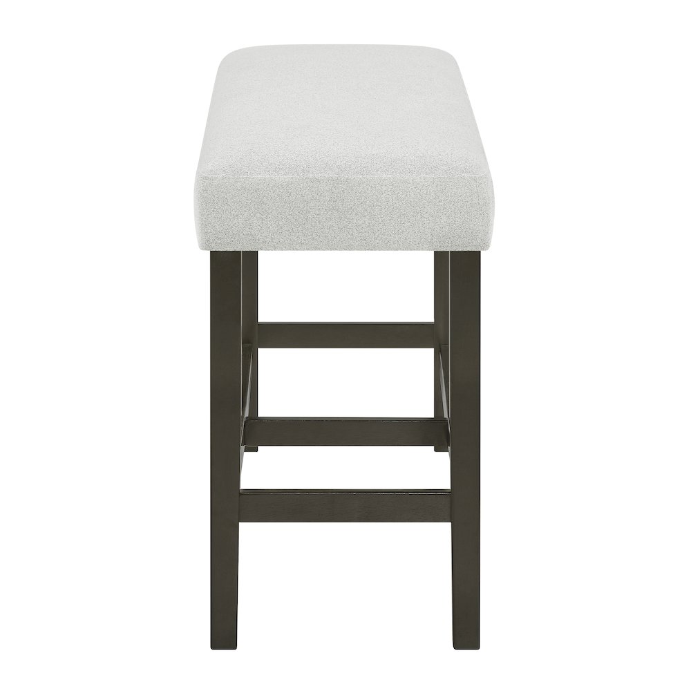 Carissa Counter Bench with Upholstered Seat in Stone. Picture 4