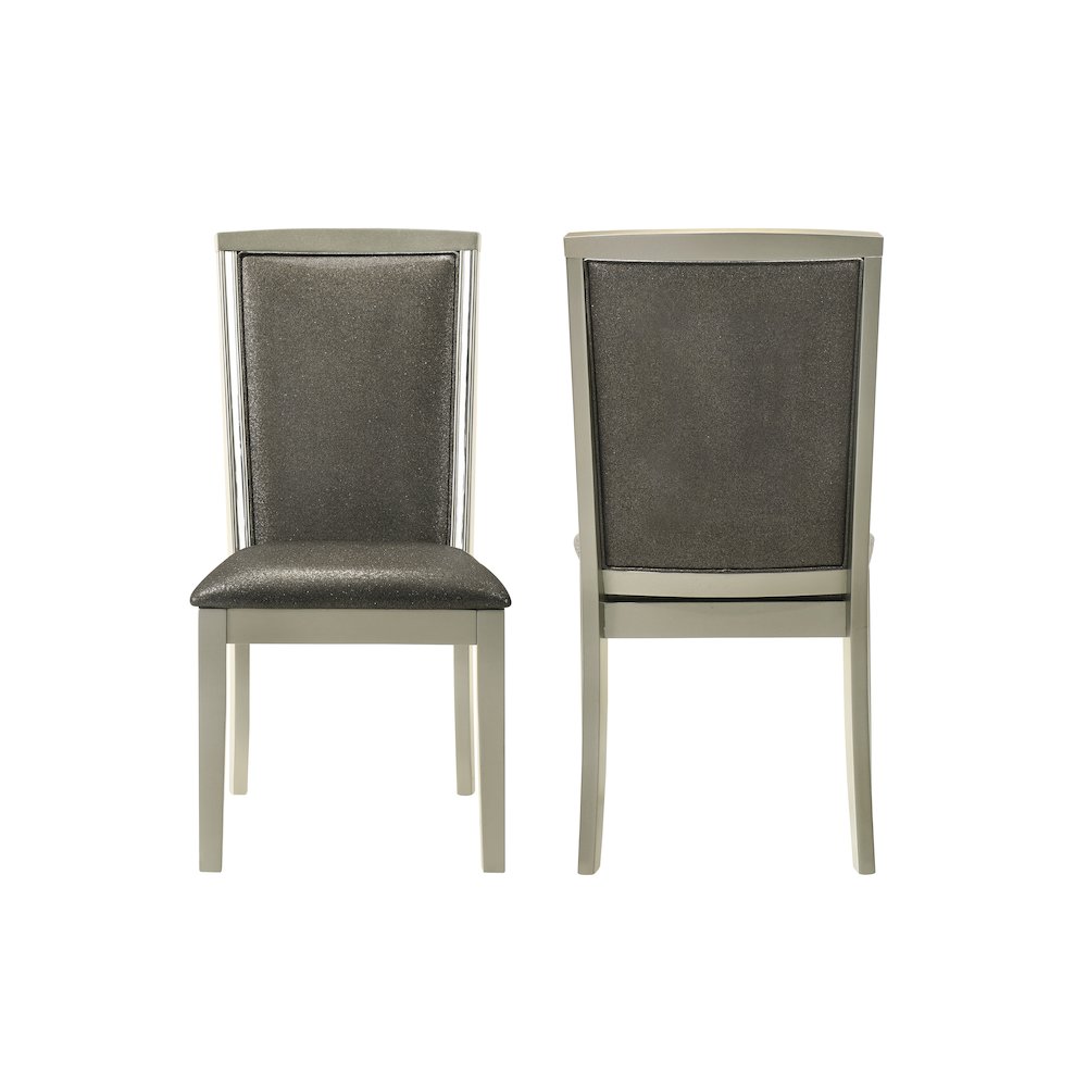 Lumina Wood Dining Chair in Silver (Set of 2). Picture 1