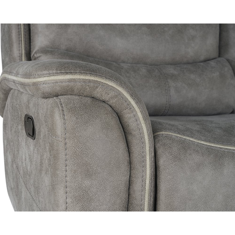 Kamari 2-Piece Fabric Manual Living Room Set, Gray. Picture 11