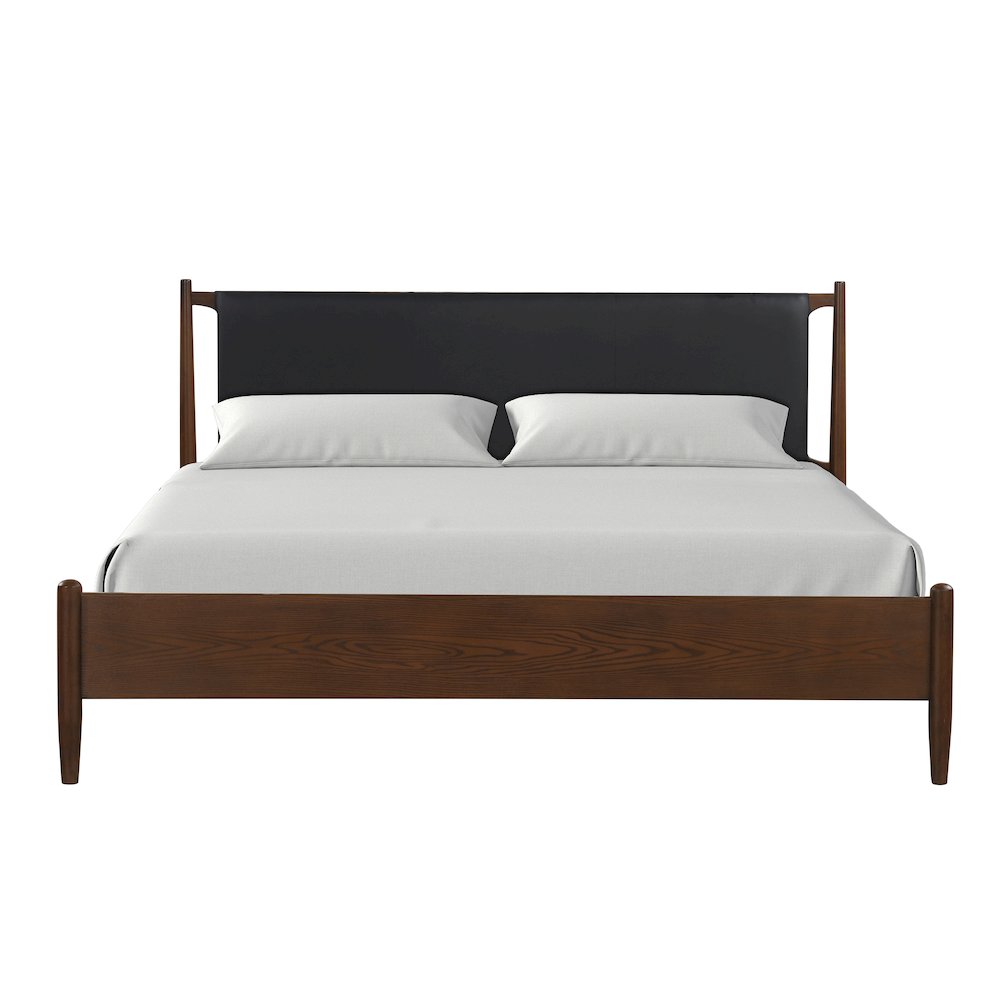 Ian King Wood Platform Bed, Cherry. Picture 1