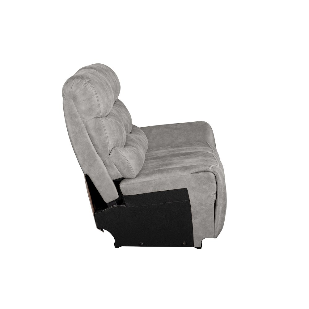 Kamari 3-Piece Polyester Fabric Power Sectional Set, Gray. Picture 5