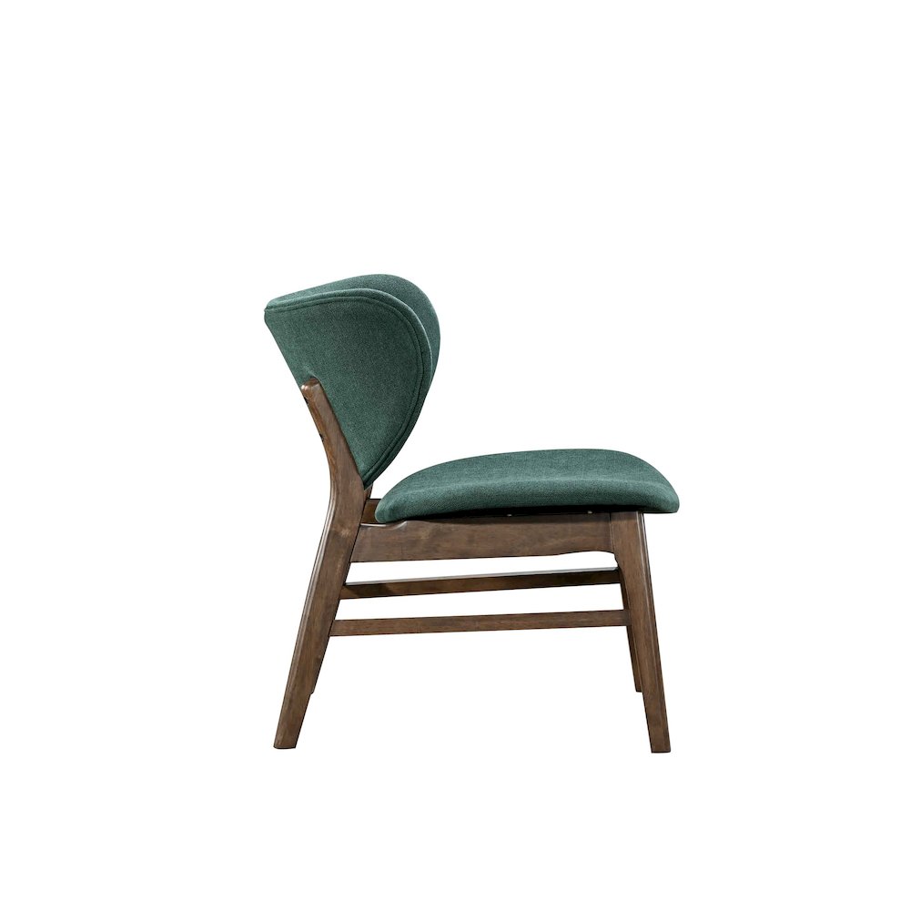 Adler 2-Piece Wood & Fabric Lounge Chair in Green. Picture 5