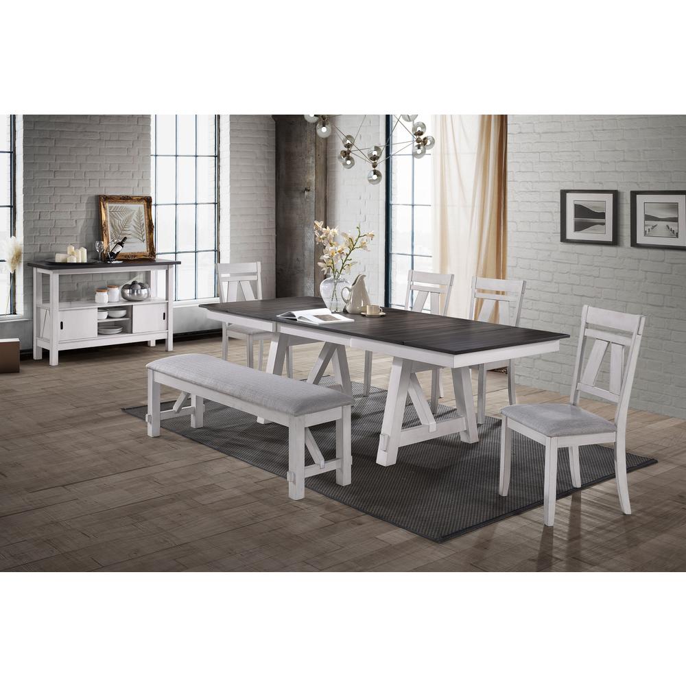 Maisie Bench-White/ Brown. Picture 3