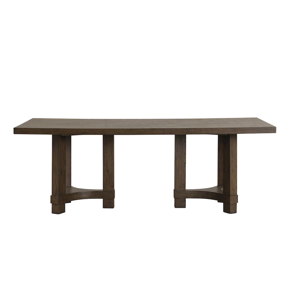 Cityscape Wood Rectangle Dining Table, Walnut. Picture 1