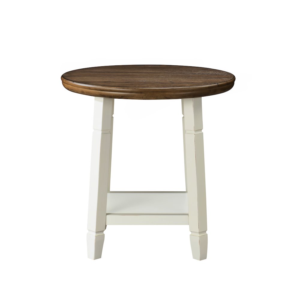 Flaherty 3-Piece Wood Occasional Table Set in Brown/White. Picture 8