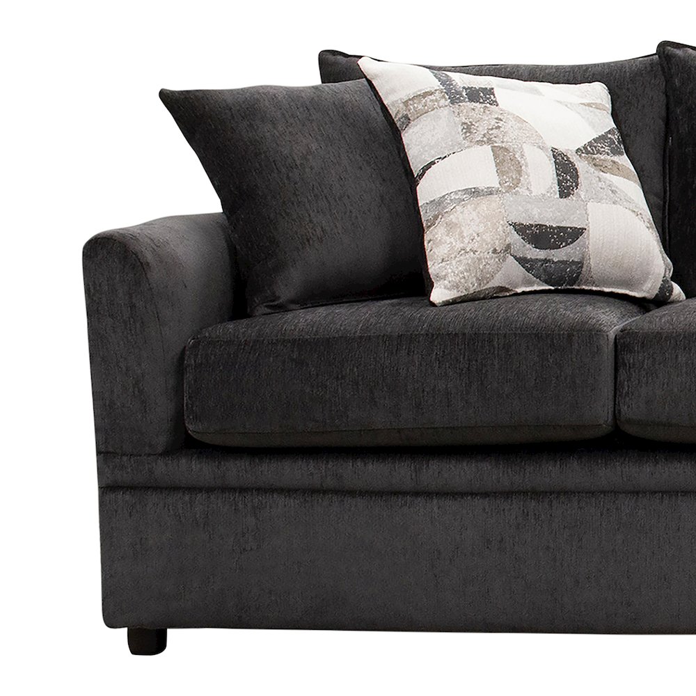 Sylvie Polyester Upholstered Sofa in Dark Gray. Picture 5