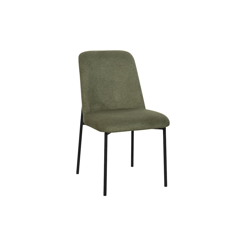 Erik Metal & Fabric Side Chair (Set of 2), Green. Picture 1