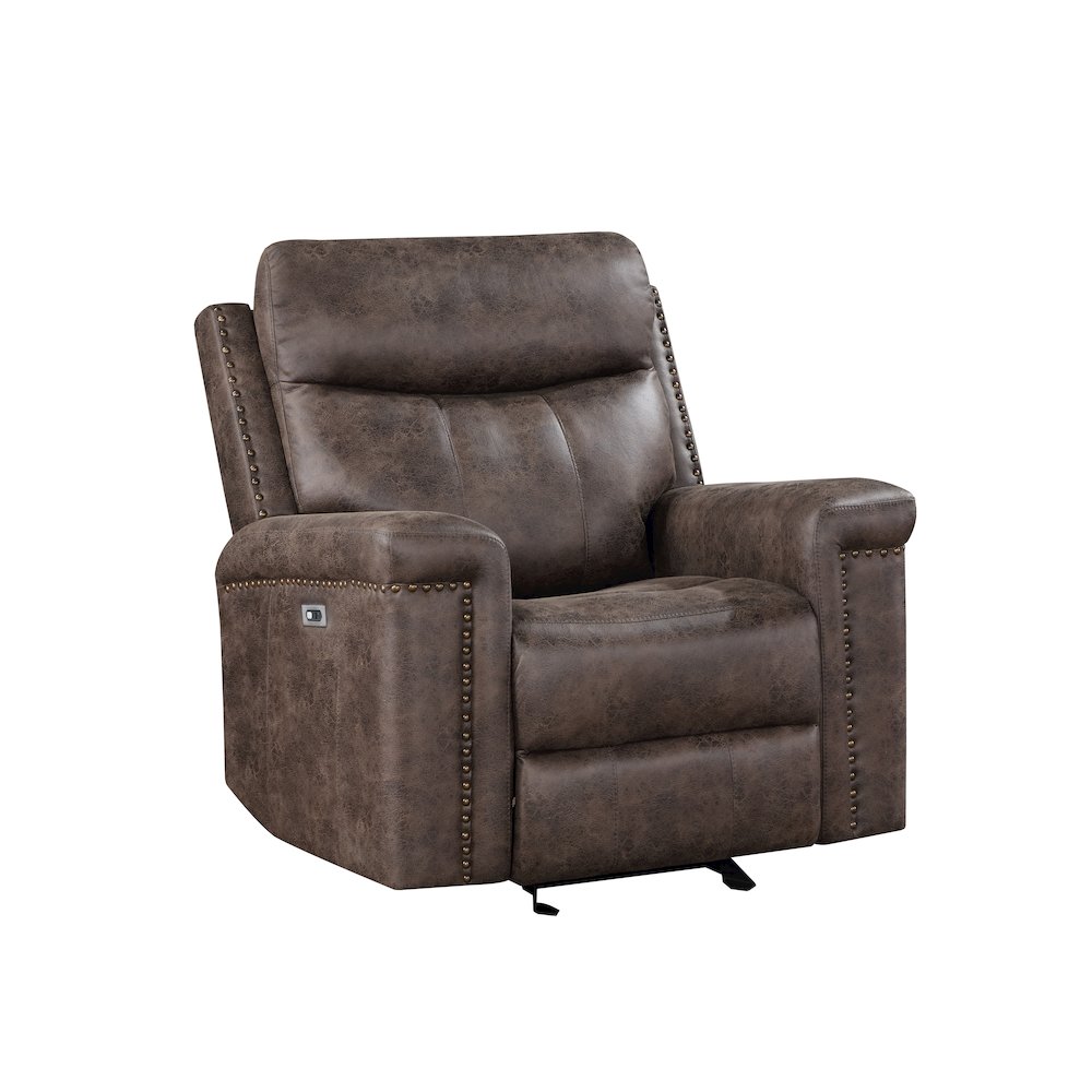 Quade Glider Recliner W/Pwr Fr-Mocha. Picture 1
