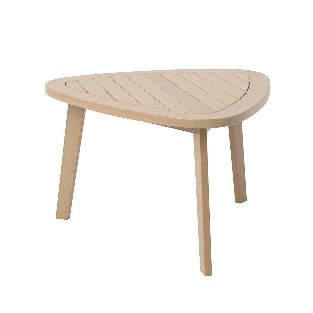 Radius Wood Patio End Table in Natural. Picture 2