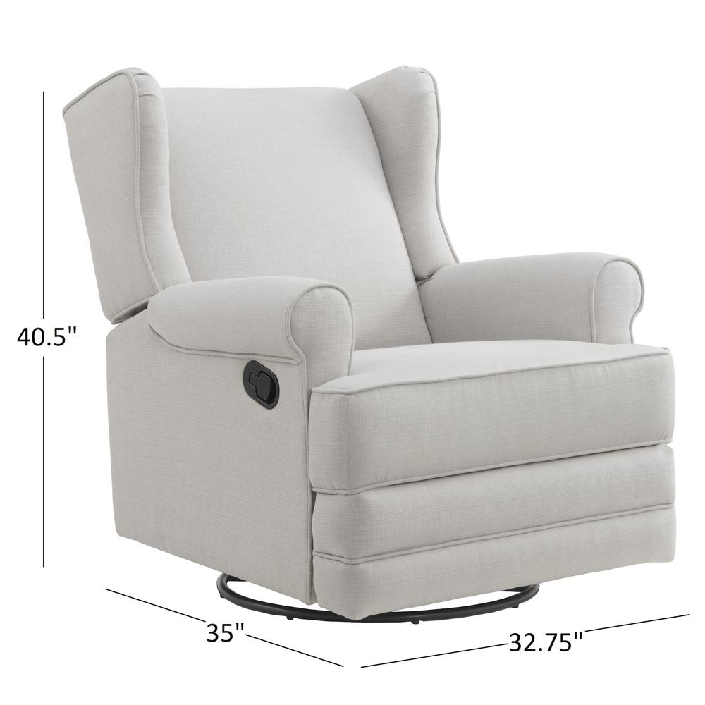 Oxford Baby Teegan Swivel Rocker / Recliner Sand. Picture 7