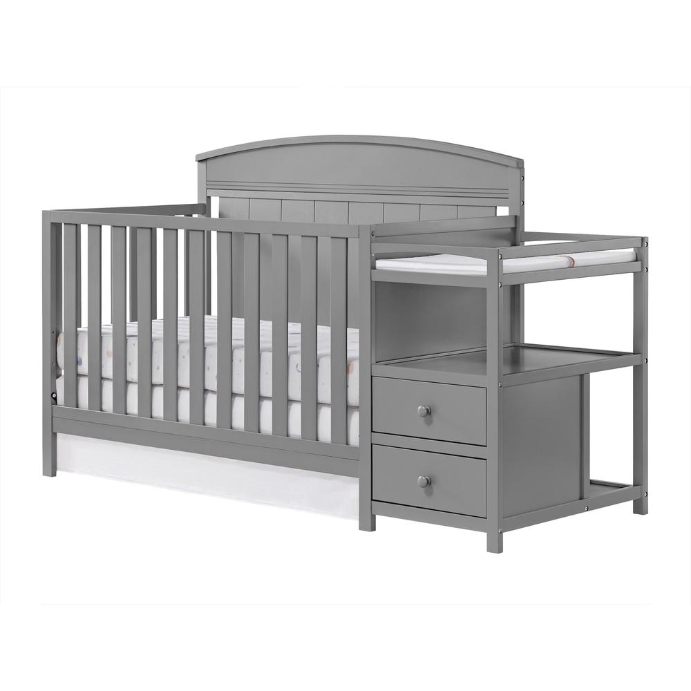 Oxford Baby Pearson Crib And Changer Combo Dove Gray. Picture 1
