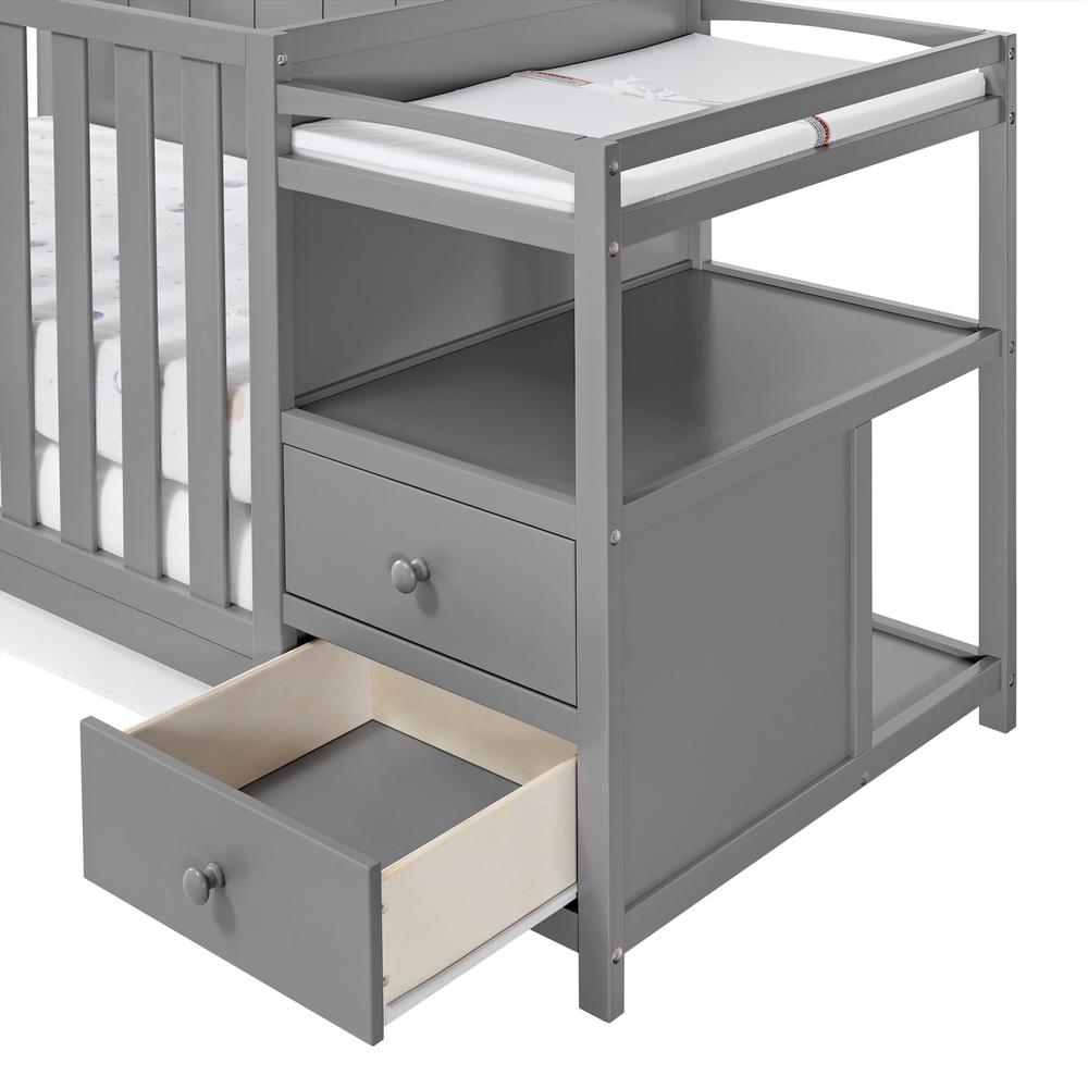 Oxford Baby Pearson Crib And Changer Combo Dove Gray. Picture 3