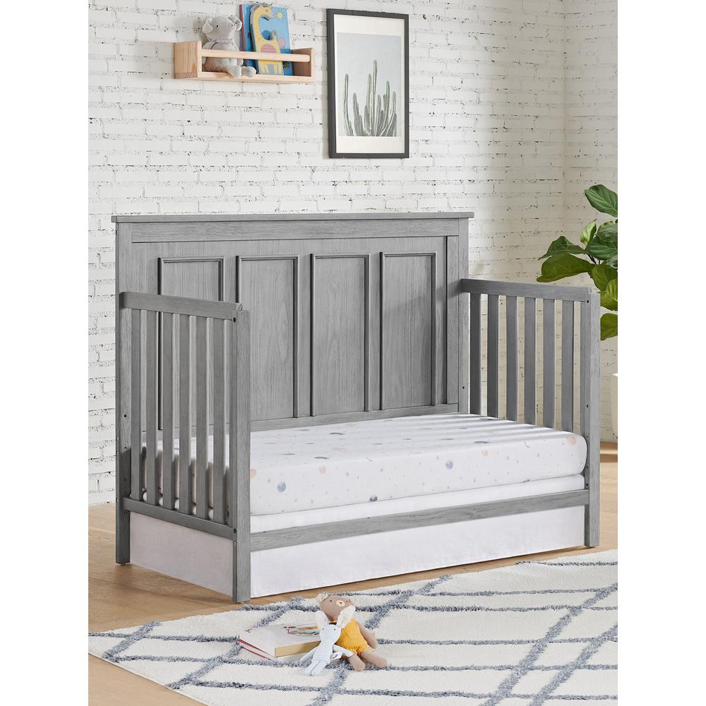 Oxford Baby Bennett 4 In 1 Convertible Crib Rustic Gray. Picture 11