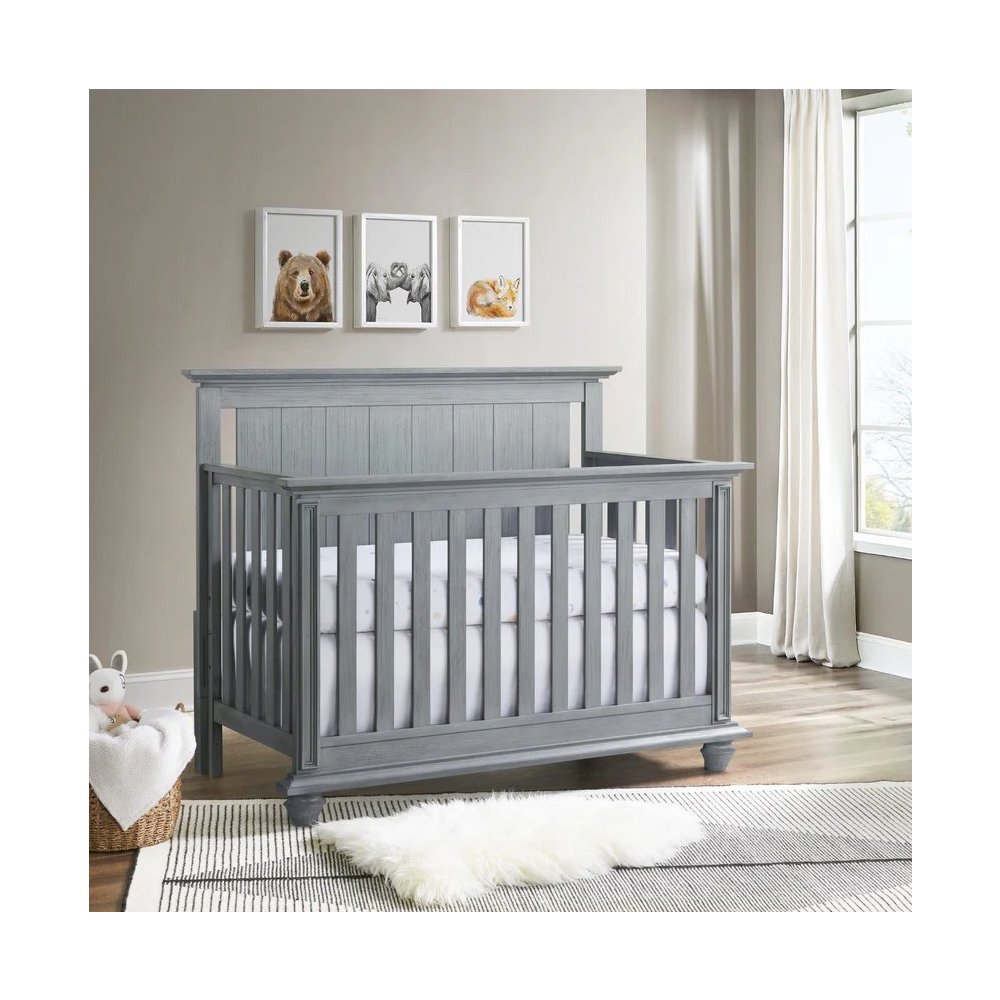 Oxford Baby Langston 4 In 1 Convertible Crib Graphite Gray. Picture 2