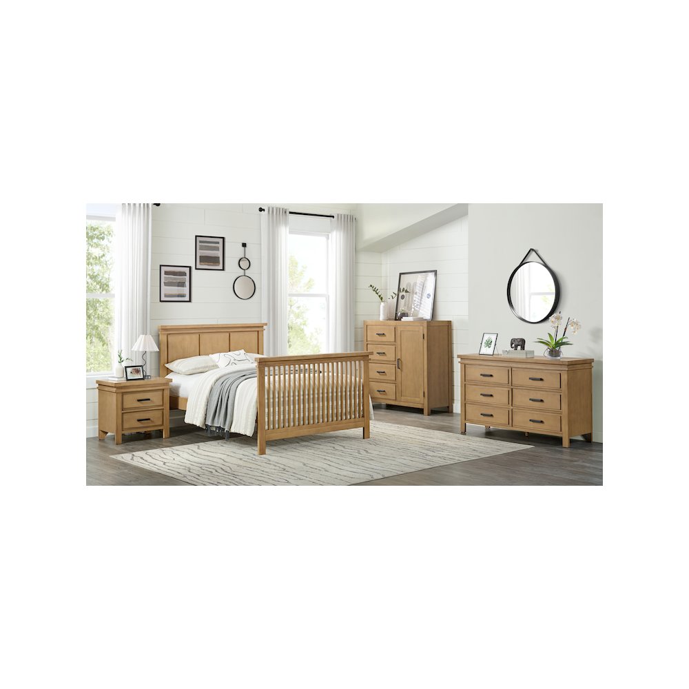 Soho Baby Mystic 4 in1 Crib Convertible Honey Wood. Picture 6