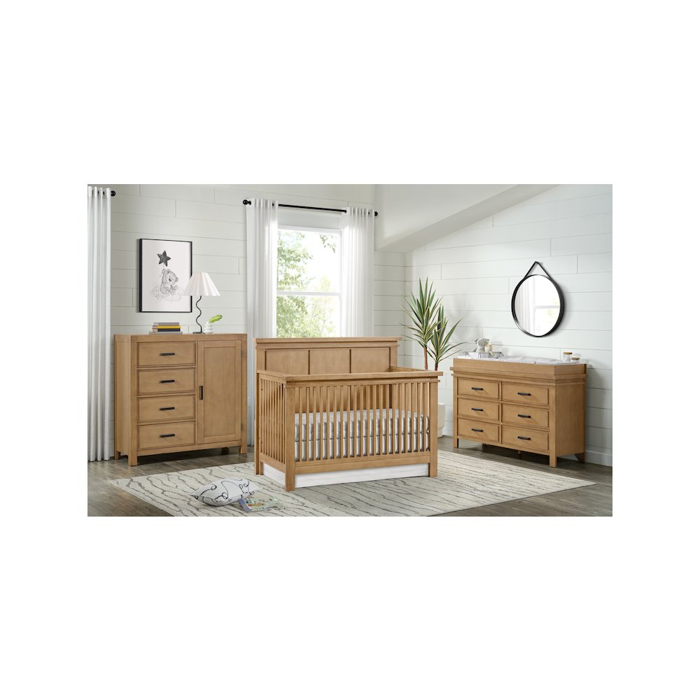 Soho Baby Mystic 4 in1 Crib Convertible Honey Wood. Picture 9