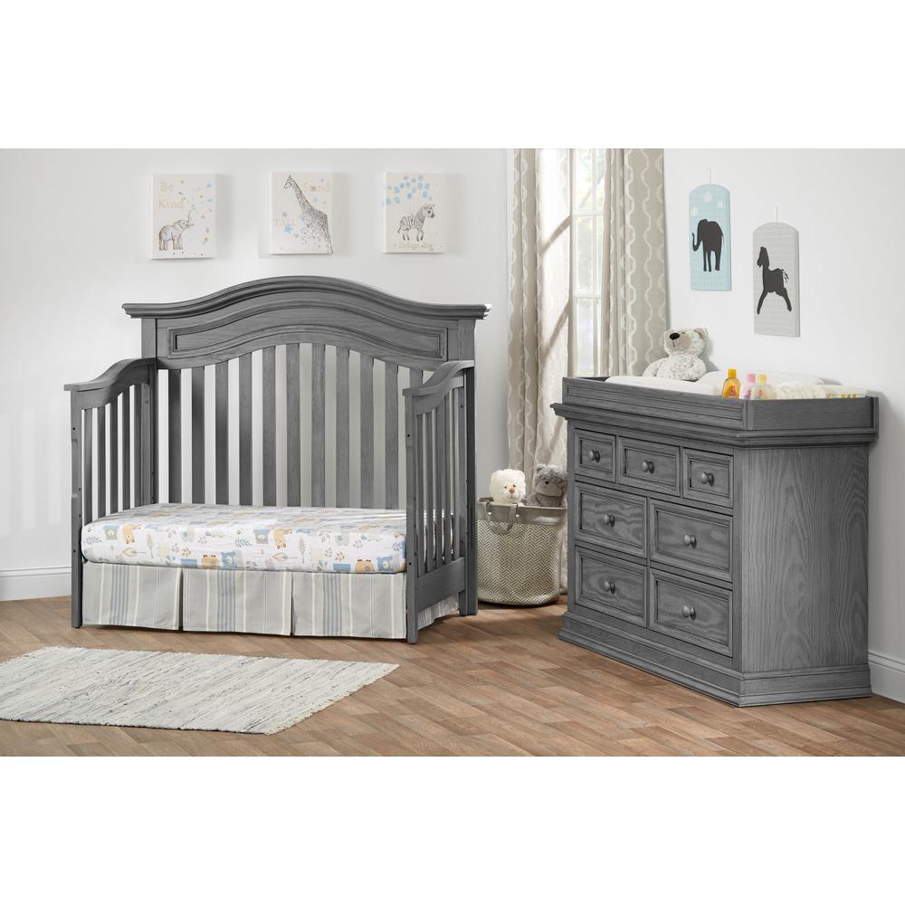 Oxford Baby Glenbrook 4 In 1 Convertible Crib Graphite Gray. Picture 10