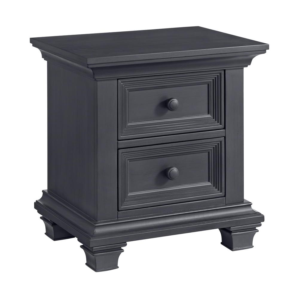 Oxford Baby Weston 2 Dr. Nightstand Midnight Slate. Picture 1
