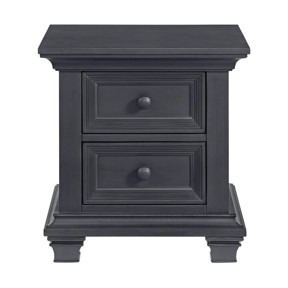 Oxford Baby Weston 2 Dr. Nightstand Midnight Slate. Picture 2