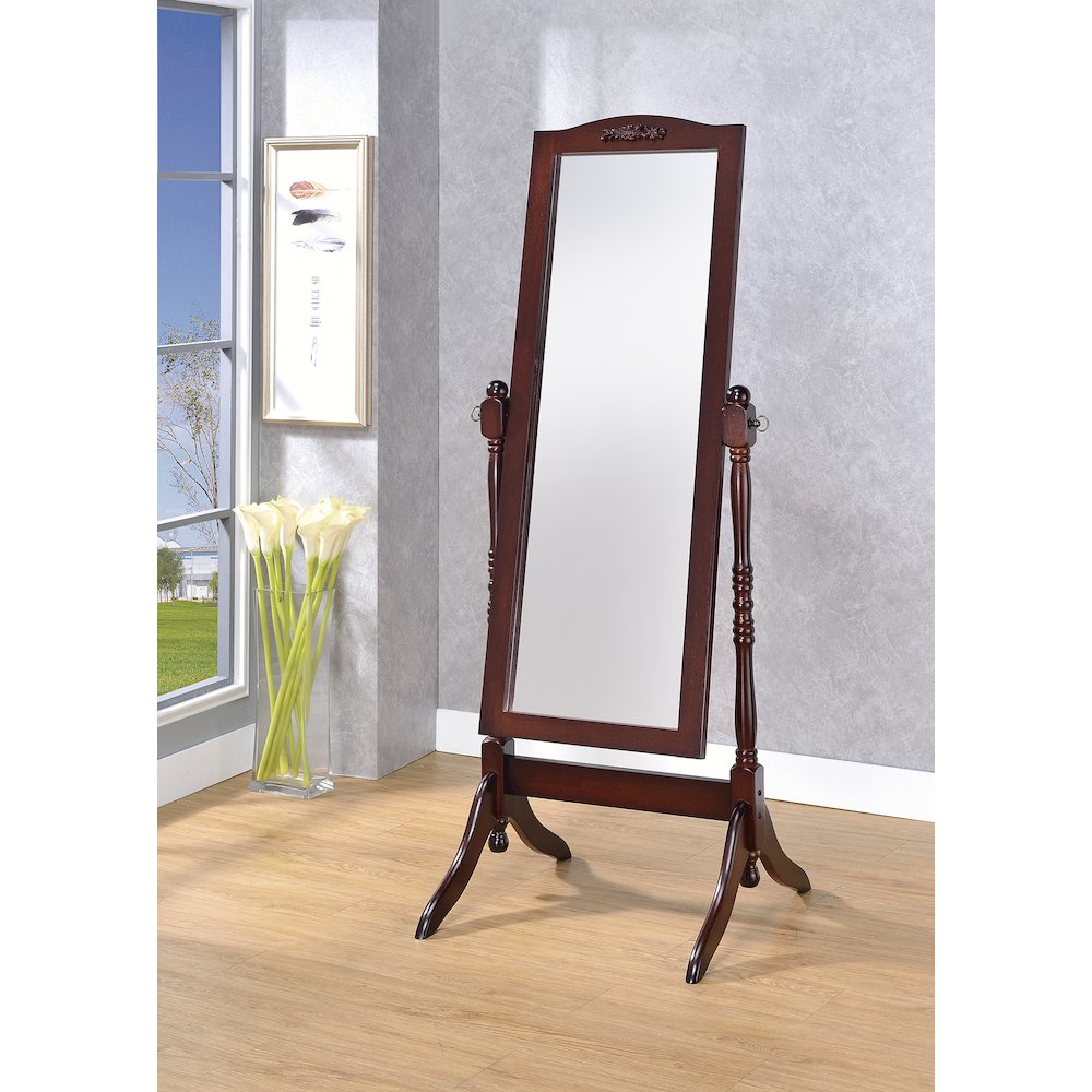 Victoria Cheval Mirror in Walnut. Picture 6