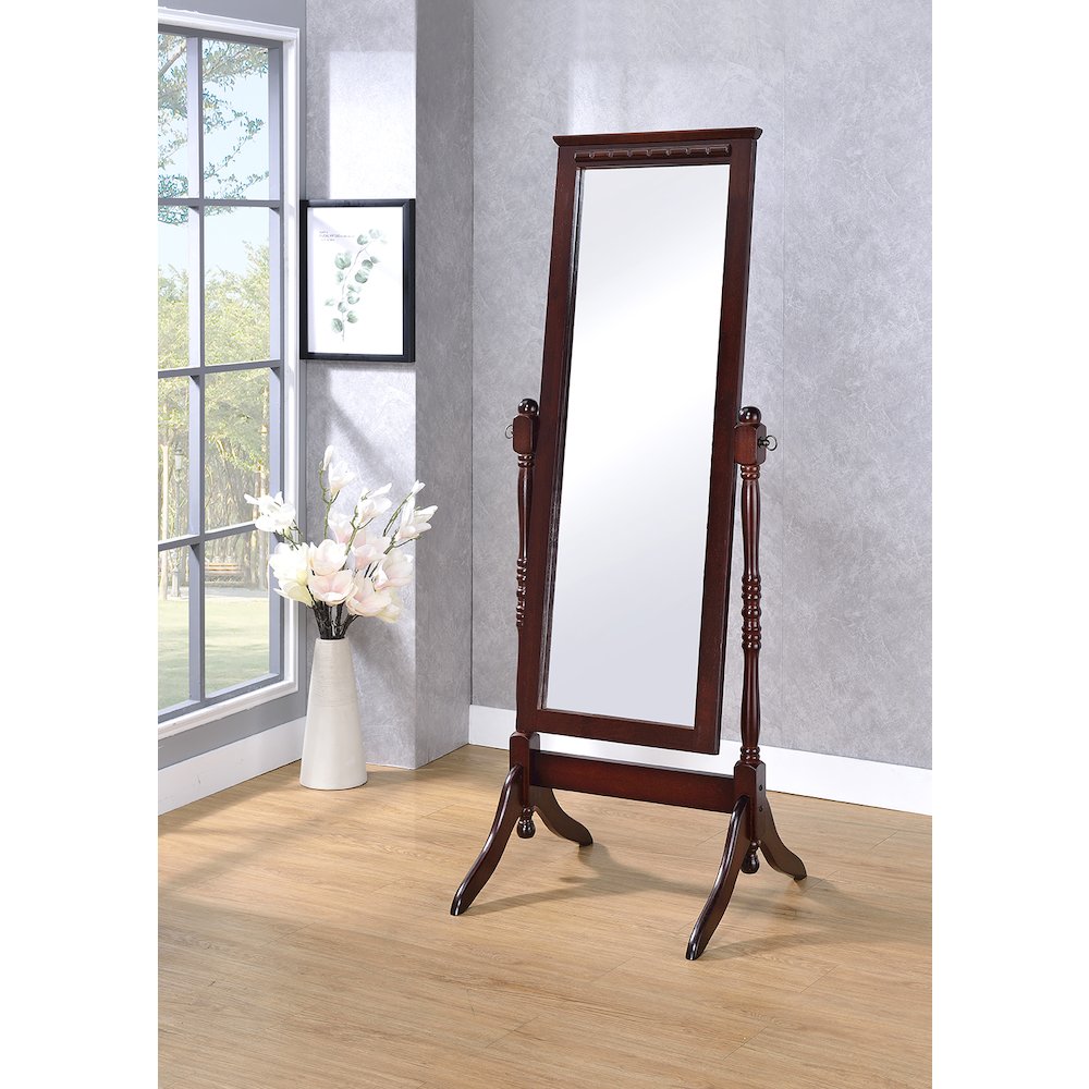 Fairfax Cheval Mirror in Walnut. Picture 6