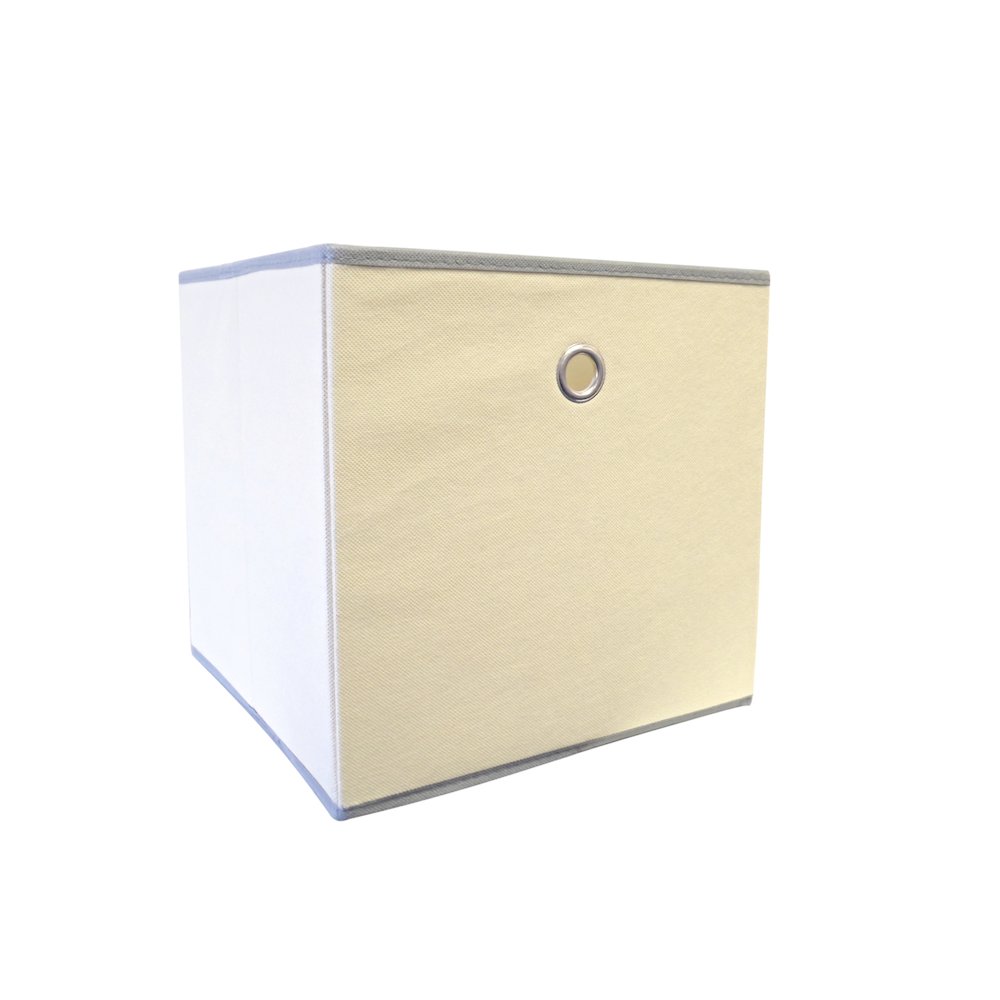 Colonial Fabric Bins in Beige. Picture 5
