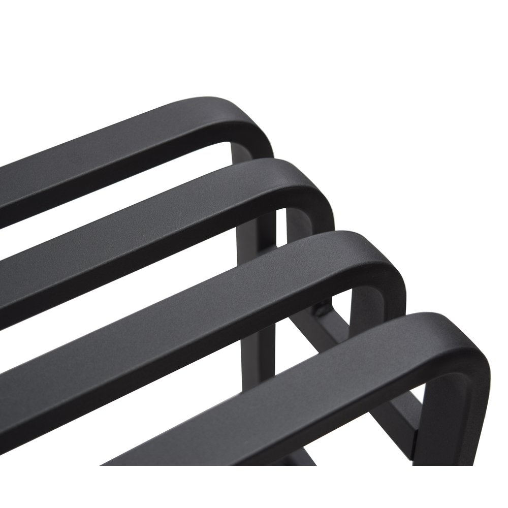 Horizon Entryway Bench with Black Powder Coating on Sandblast Metal Tube. Picture 4