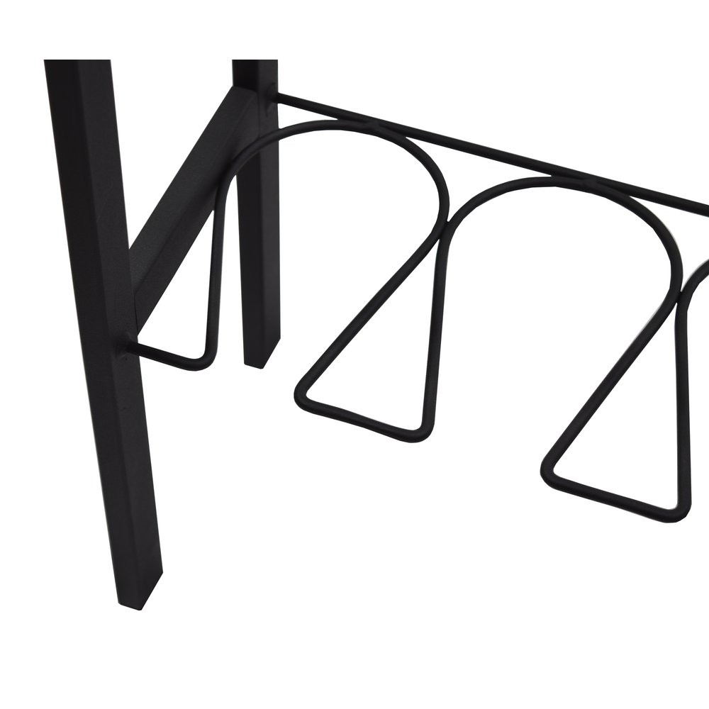 Horizon Entryway Bench with Black Powder Coating on Sandblast Metal Tube. Picture 5