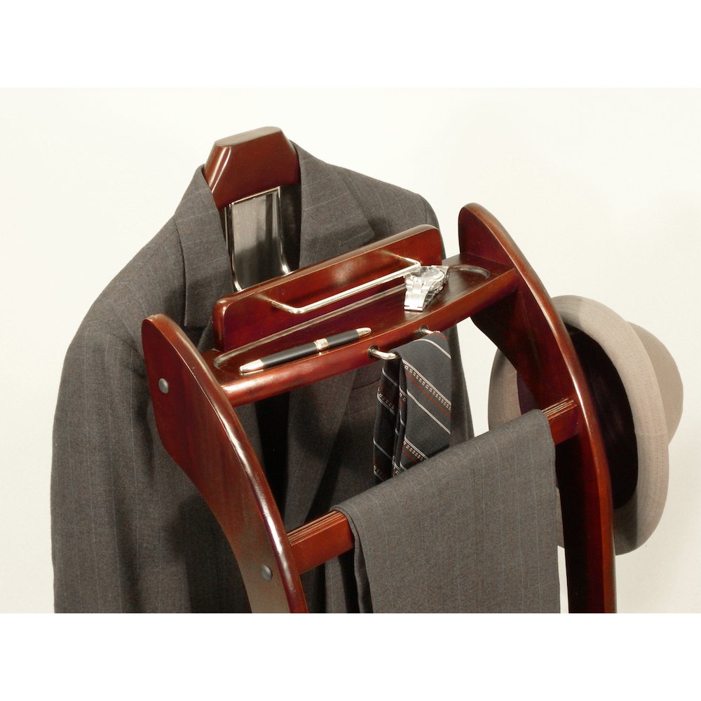 Wardrobe Valet with Brass Hardware - Mahogany. Picture 3
