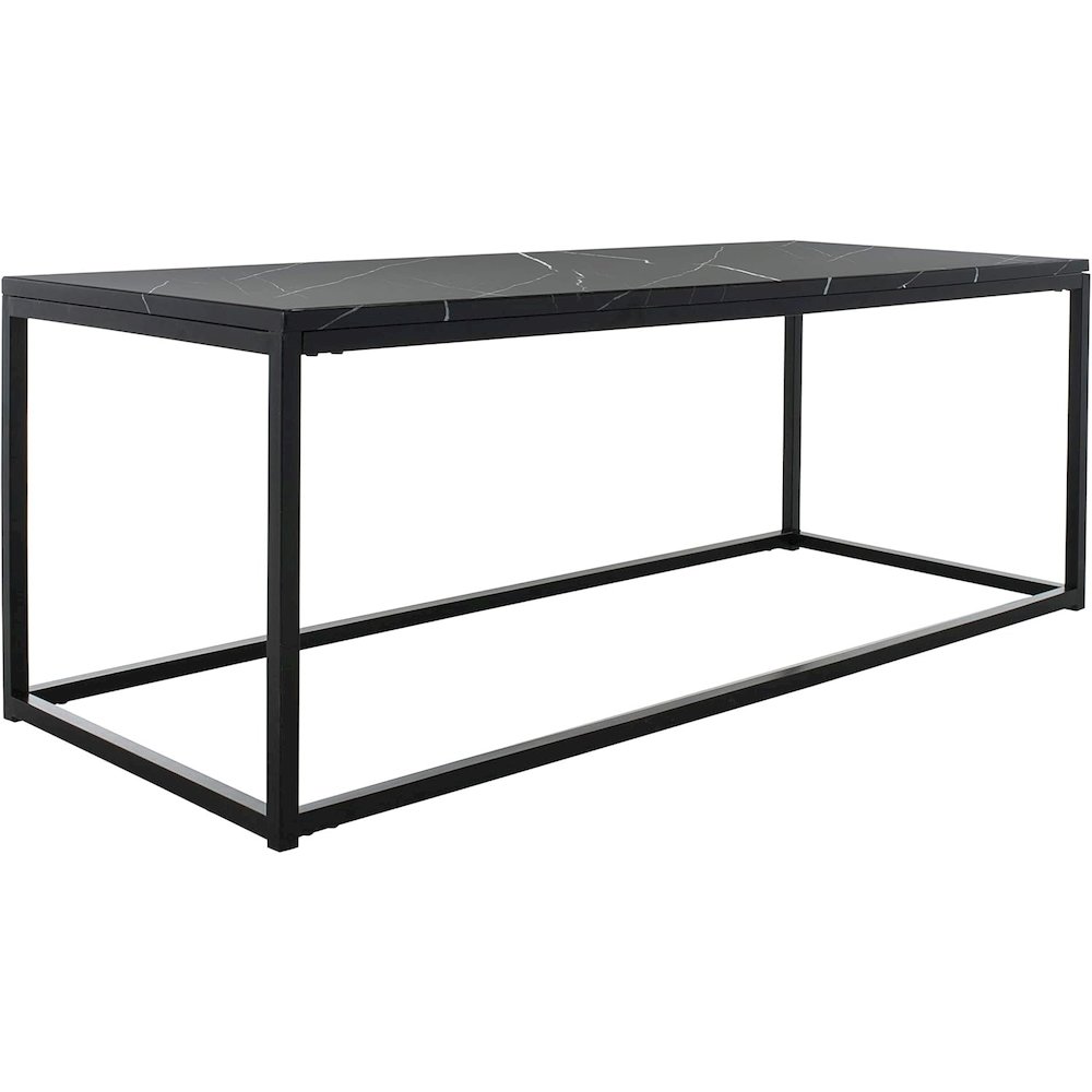 Home Baize Black Rectangle Coffee Table. Picture 1