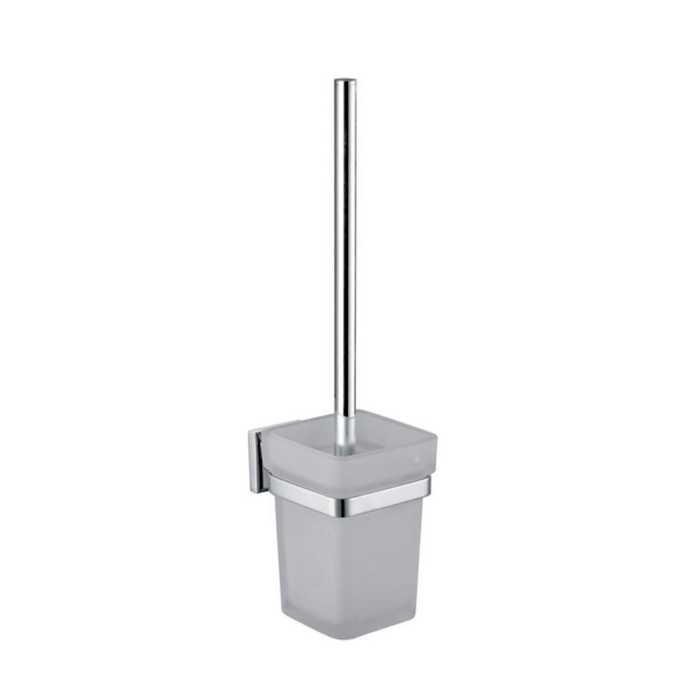 Aqua Nuon Toilet Brush with Frosted Glass Cup. Picture 1