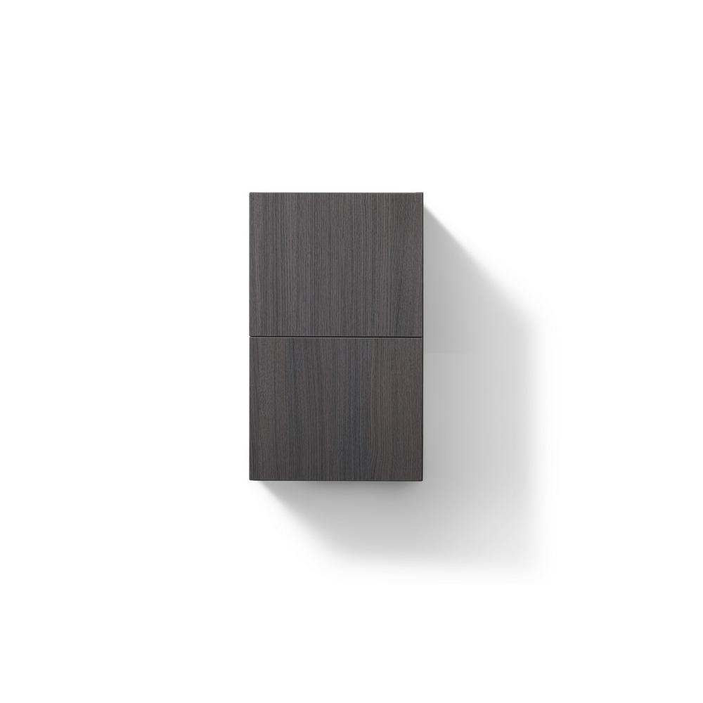 Bliss 14" Wide by 24" High Linen Side Cabinet With One Door in Gray Oak Finish. Picture 1