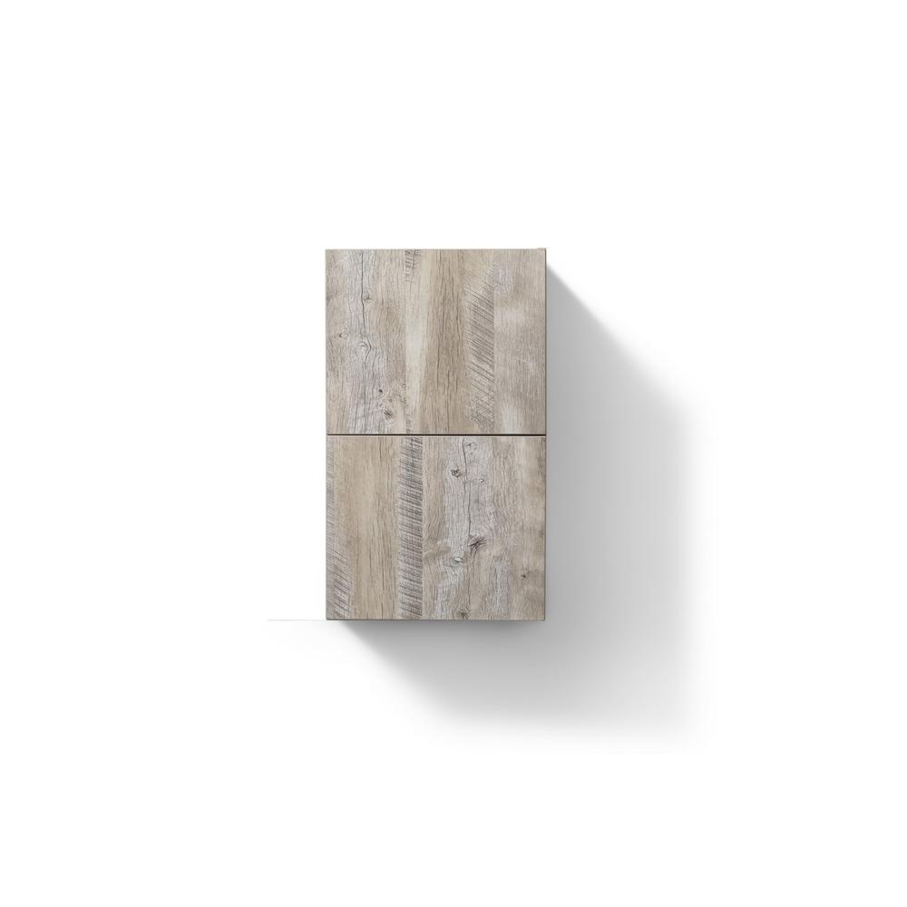 14" Wide by 24" High Linen Side Cabinet With One Door in Nature Wood Finish. Picture 1