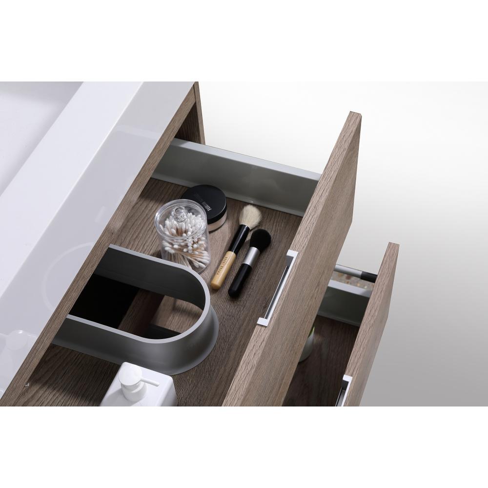 Bliss 24" Butternut Wall Mount Modern Bathroom Vanity. Picture 5