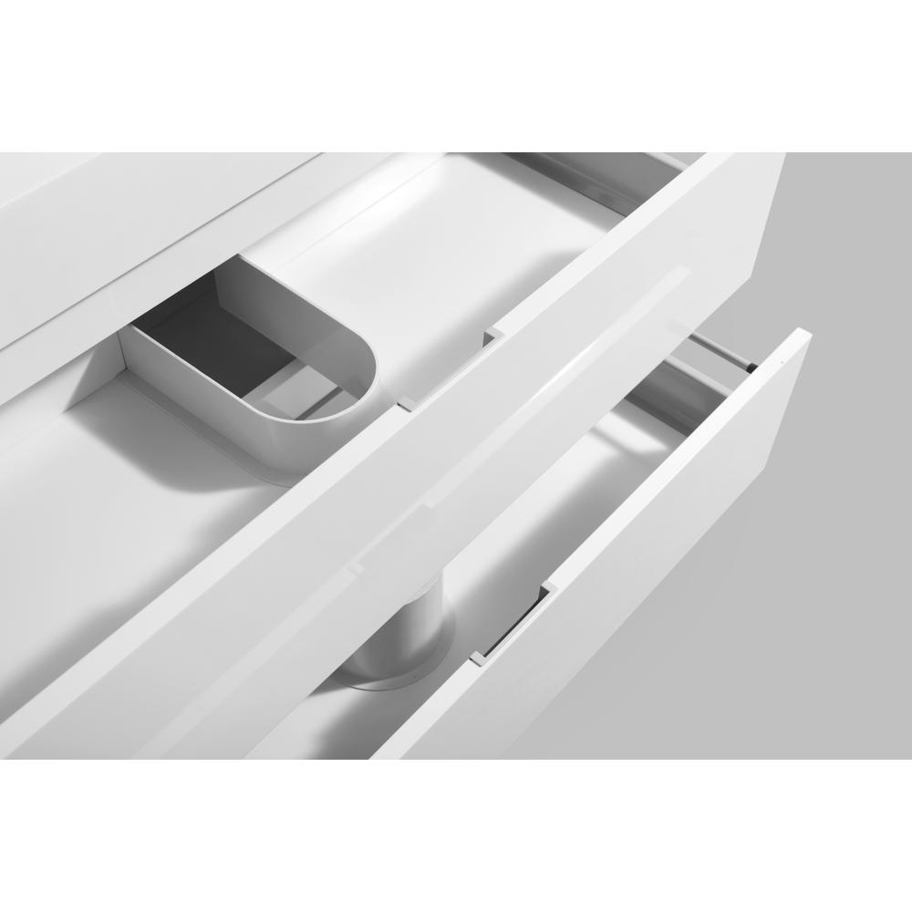 Bliss 24" High Gloss White Wall Mount Modern Bathroom Vanity. Picture 6