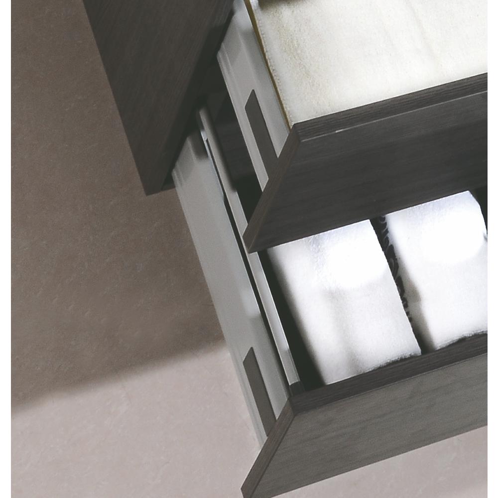 Bliss 30" Gray Oak Wall Mount Modern Bathroom Vanity. Picture 6