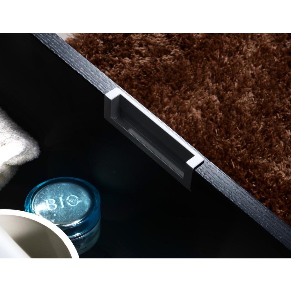 Bliss 36" Black Wall Mount Modern Bathroom Vanity. Picture 7