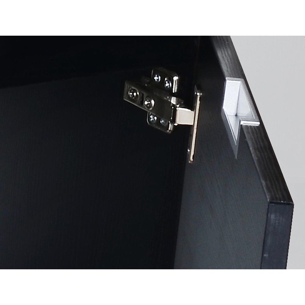 Bliss 60" Single Sink Black Wall Mount Modern Bathroom Vanity. Picture 6