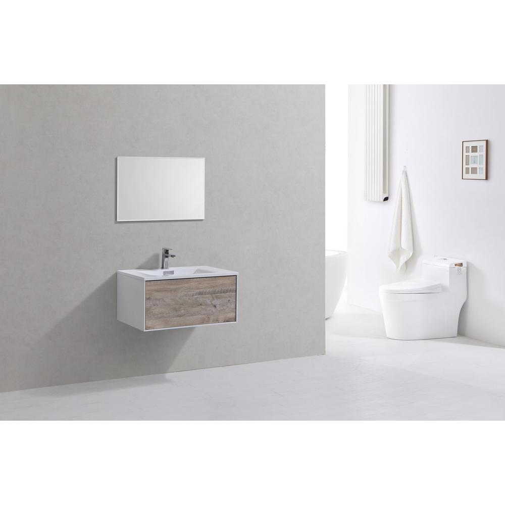 Divario 30" Nature Wood Wall Mount Modern Bathroom Vanity. Picture 2
