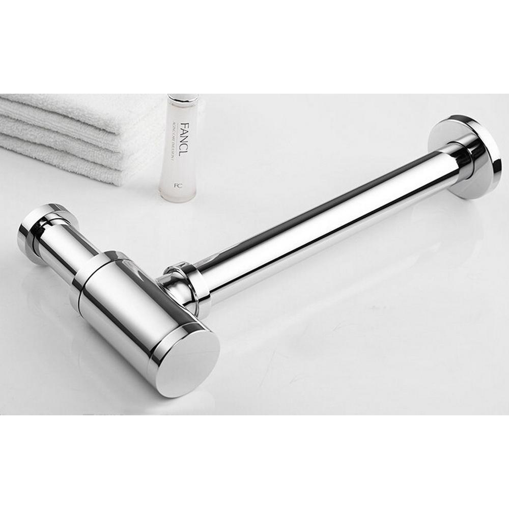 Space Saving P-Trap in Chrome Finish. Picture 2