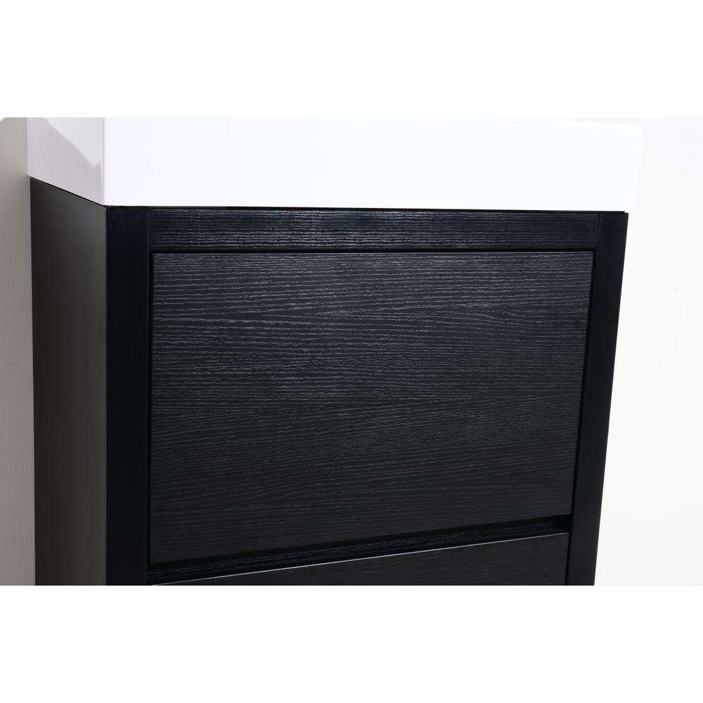 Bliss 24" Black Free Standing Modern Bathroom Vanity. Picture 6