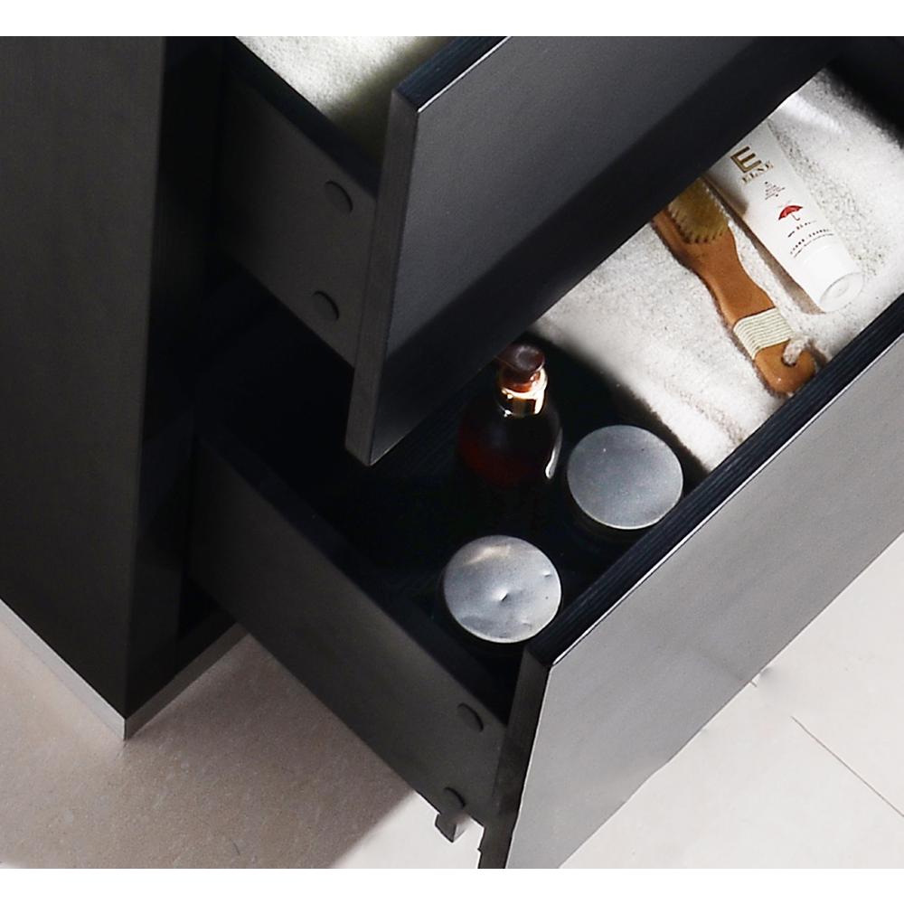 Bliss 24" Black Free Standing Modern Bathroom Vanity. Picture 7